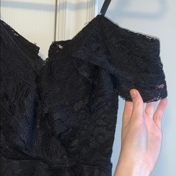 Black Lace Semi-Formal Dress - Picture 4 of 6